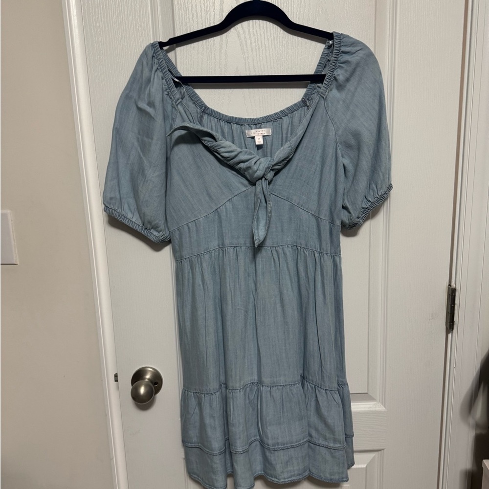 LC Lauren Conrad Sky Blue Chambray Top